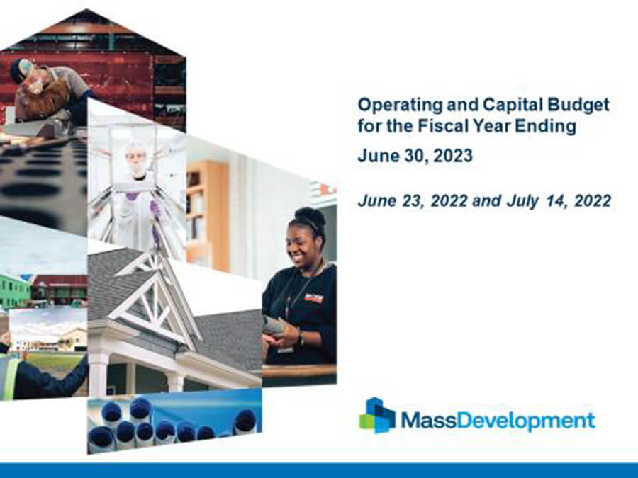 MassDevelopment Fiscal Year Budget
