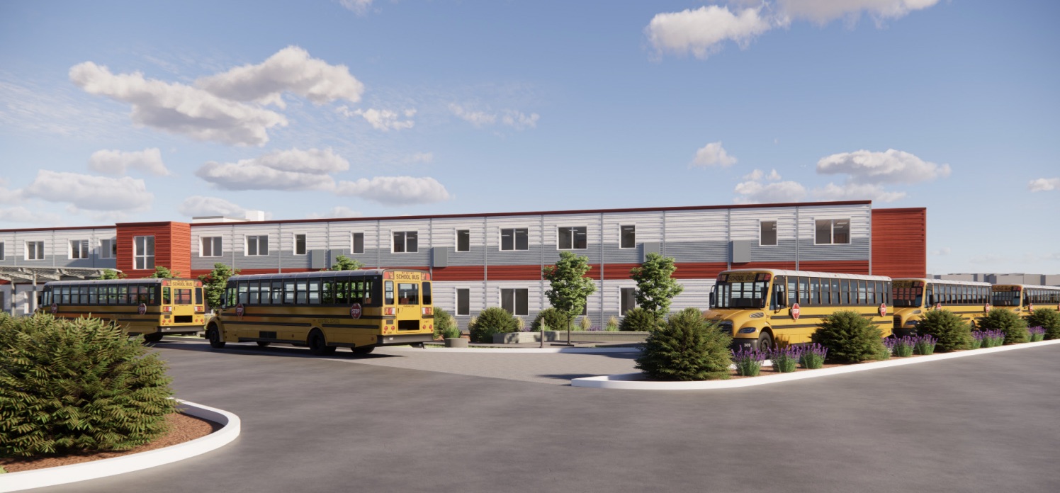 Rendering of the new campus at 67 Pulaski St. in Peabody, courtesy of Pioneer Charter School of Science II