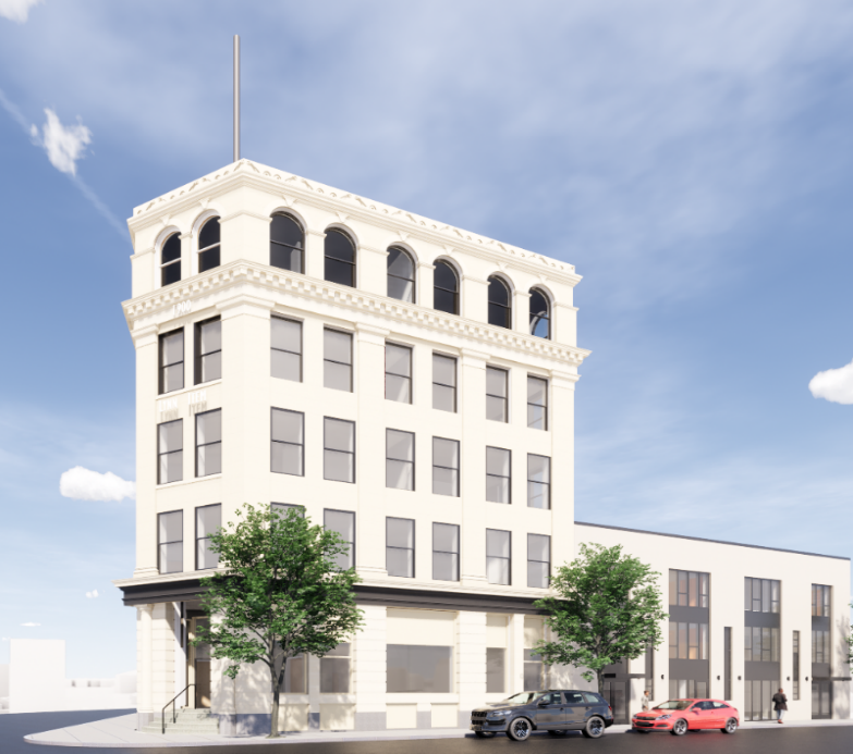 Rendering of the redeveloped former Daily Item building at 38-54 Exchange Street in Lynn
